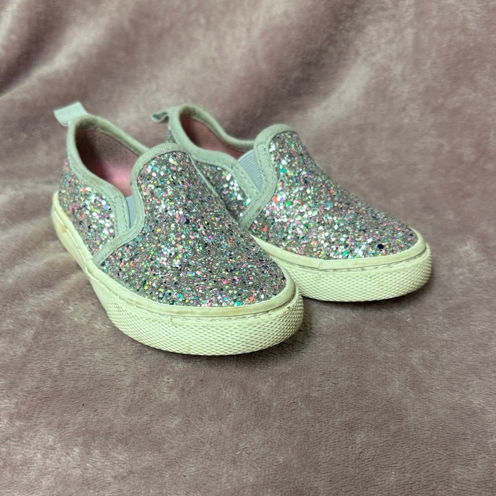 Cat & Jack Multicolor Glitter Slip-On Sneakers